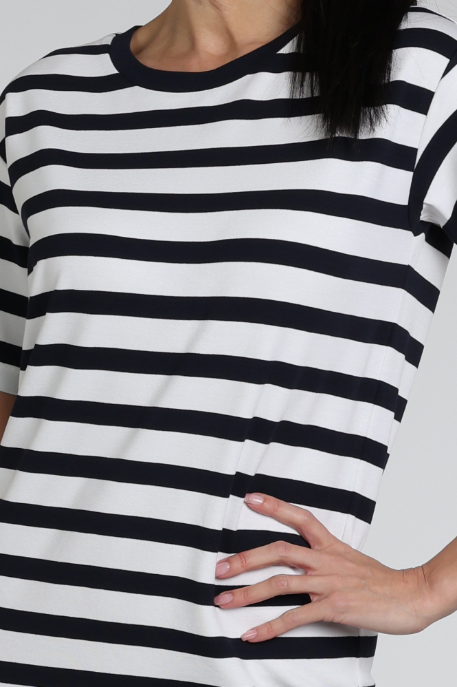 Monari 410633 Jurk korte mouw Blauw