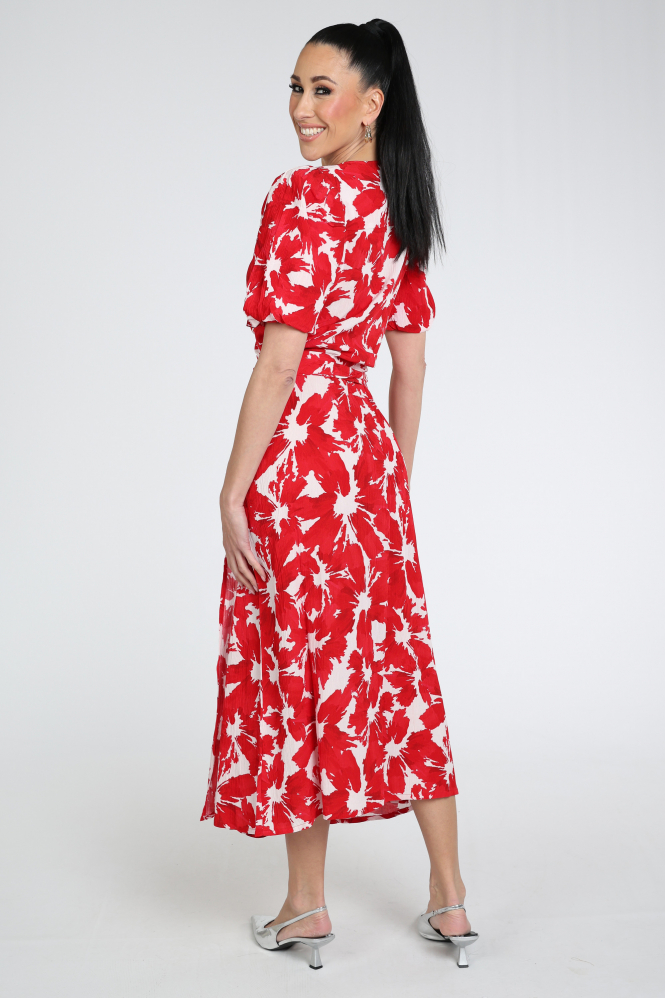 Pom Amsterdam SP9589 Jurk korte mouw Rood