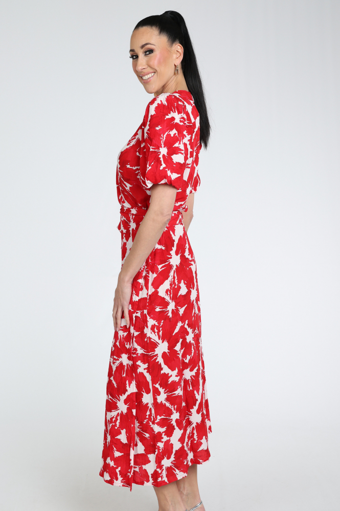 Pom Amsterdam SP9589 Jurk korte mouw Rood