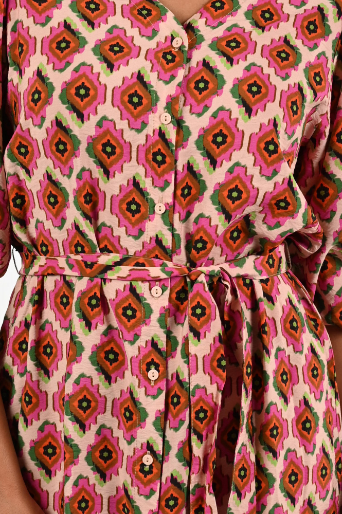 Geisha 57098-20 Jurk korte mouw Roze