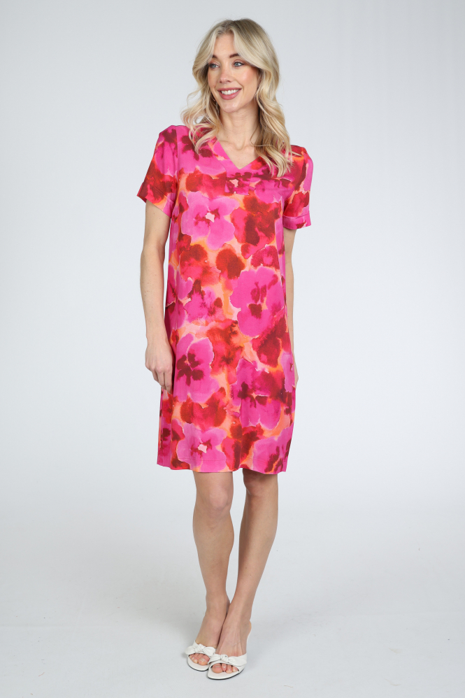 Atelier Maillet DU6sr010 Jurk korte mouw Roze