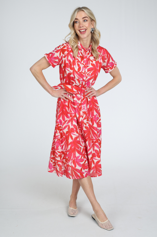 Catnoir 3352-2 Jurk korte mouw Roze