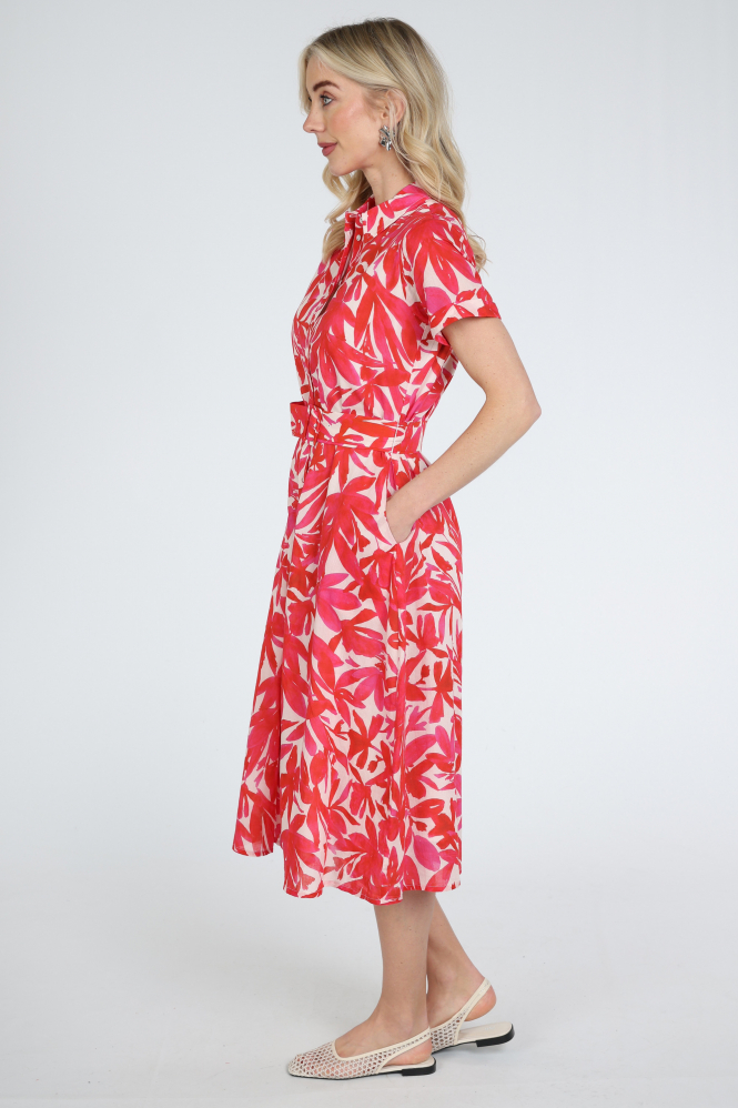 Catnoir 3352-2 Jurk korte mouw Roze