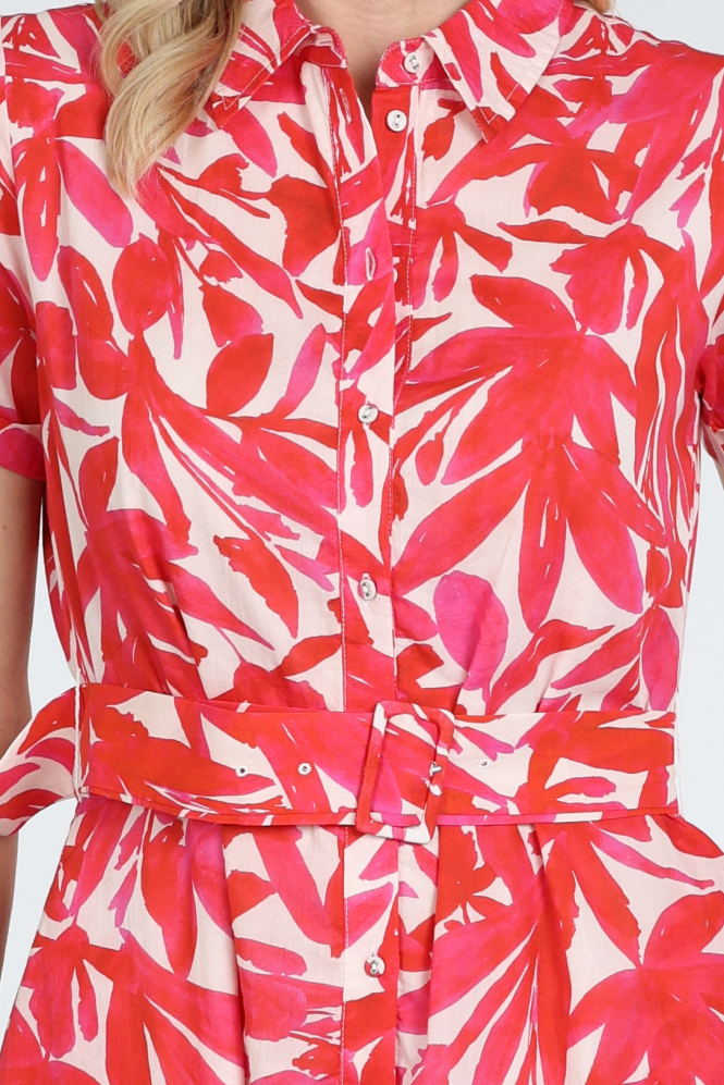 Catnoir 3352-2 Jurk korte mouw Roze