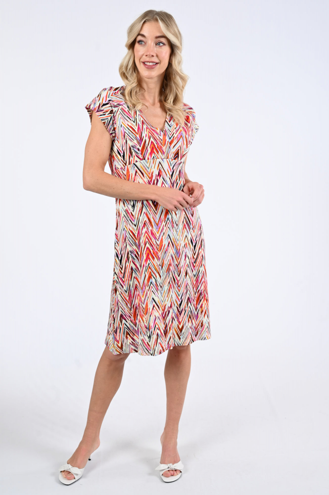 Geisha 57366-60 Jurk korte mouw Roze