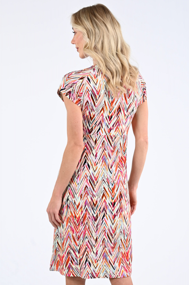 Geisha 57366-60 Jurk korte mouw Roze