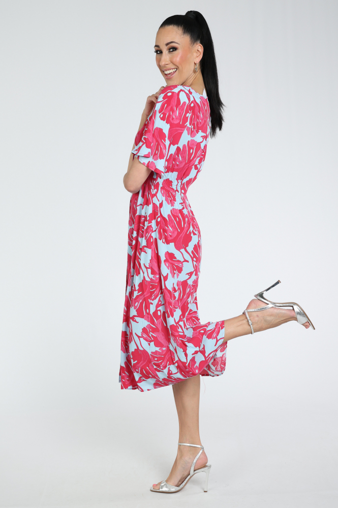 Pom Amsterdam SP9647 Jurk korte mouw Roze