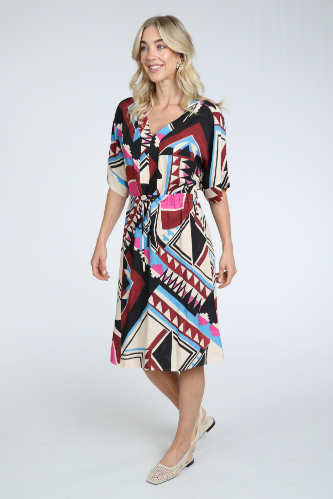 Geisha 67110-20 Jurk korte mouw Rood