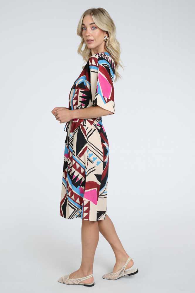Geisha 67110-20 Jurk korte mouw Rood
