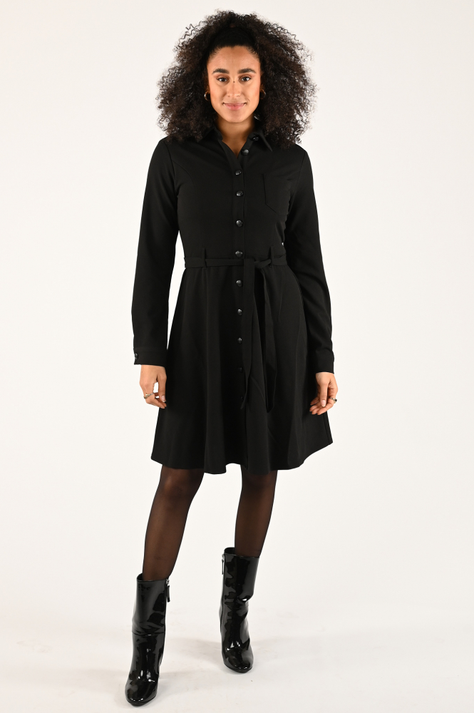 Geisha 37504-10 Jurk lange mouw Zwart