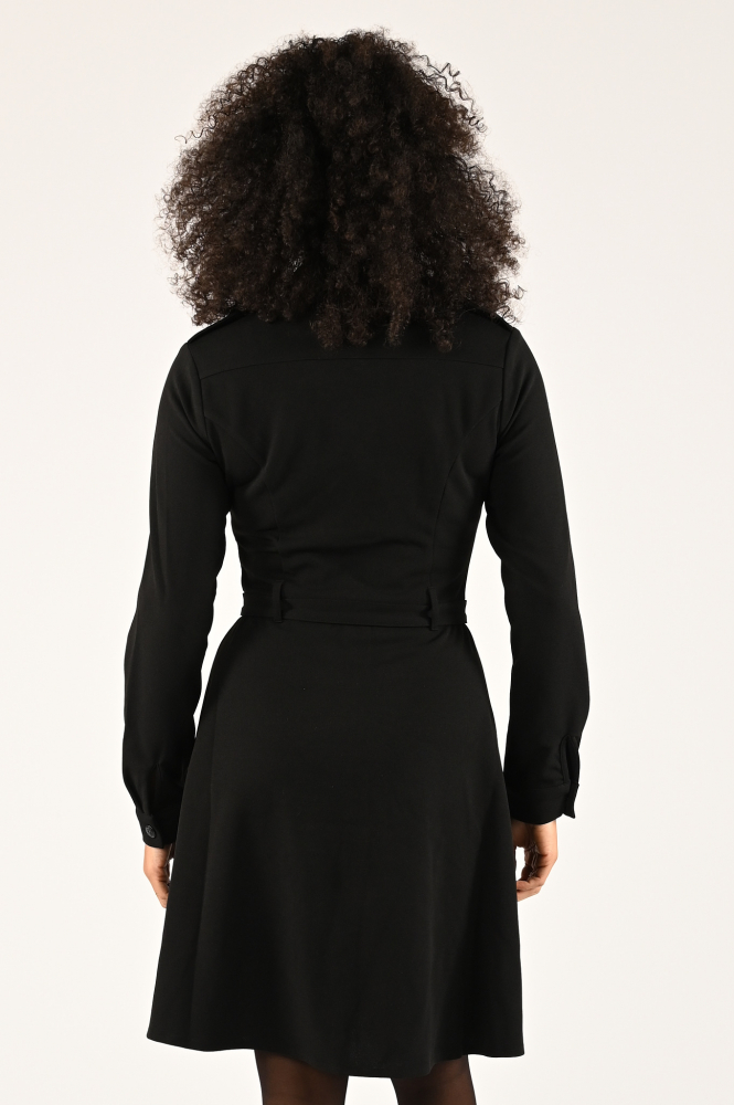 Geisha 37504-10 Jurk lange mouw Zwart