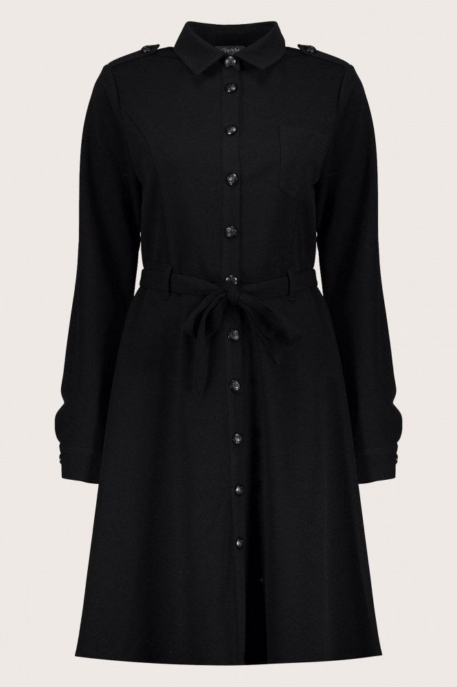 Geisha 37504-10 Jurk lange mouw Zwart