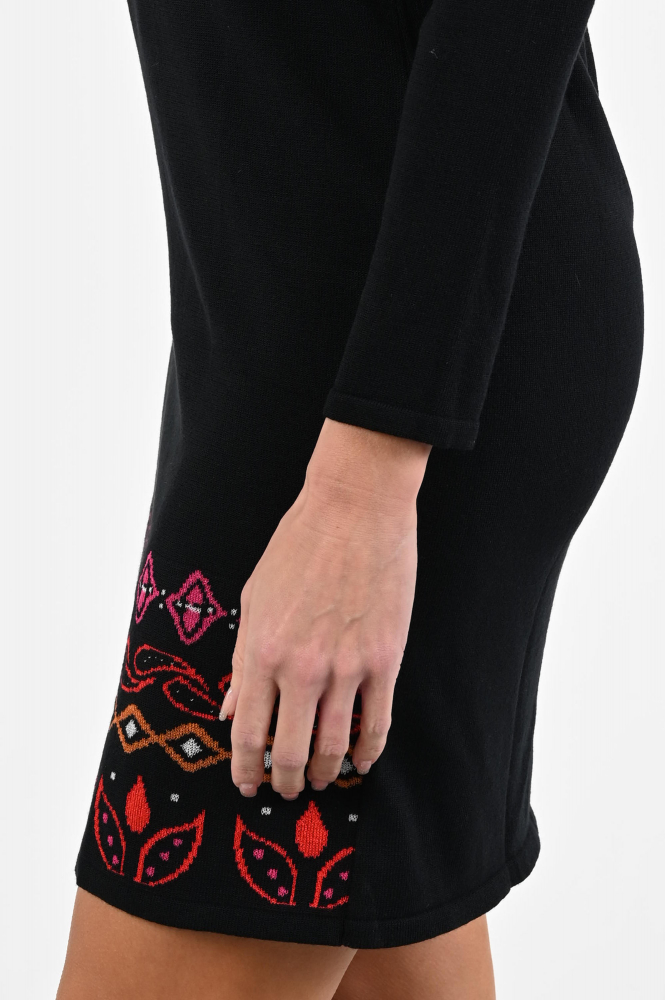 Atelier Maillet ak5wr089 Jurk lange mouw Zwart