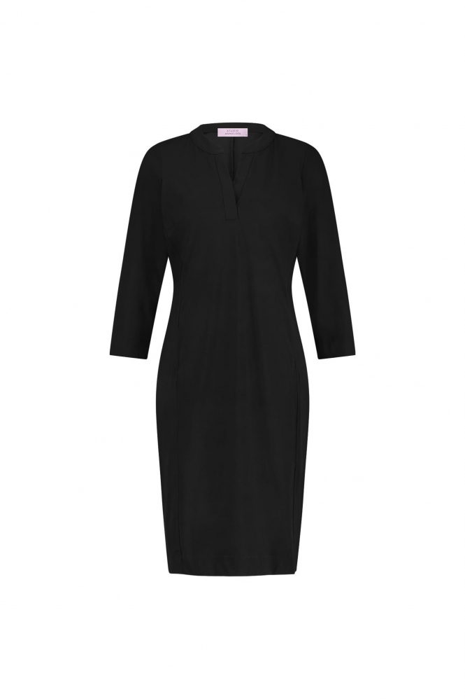 Studio Anneloes Simplicity dress  Jurk lange mouw Zwart