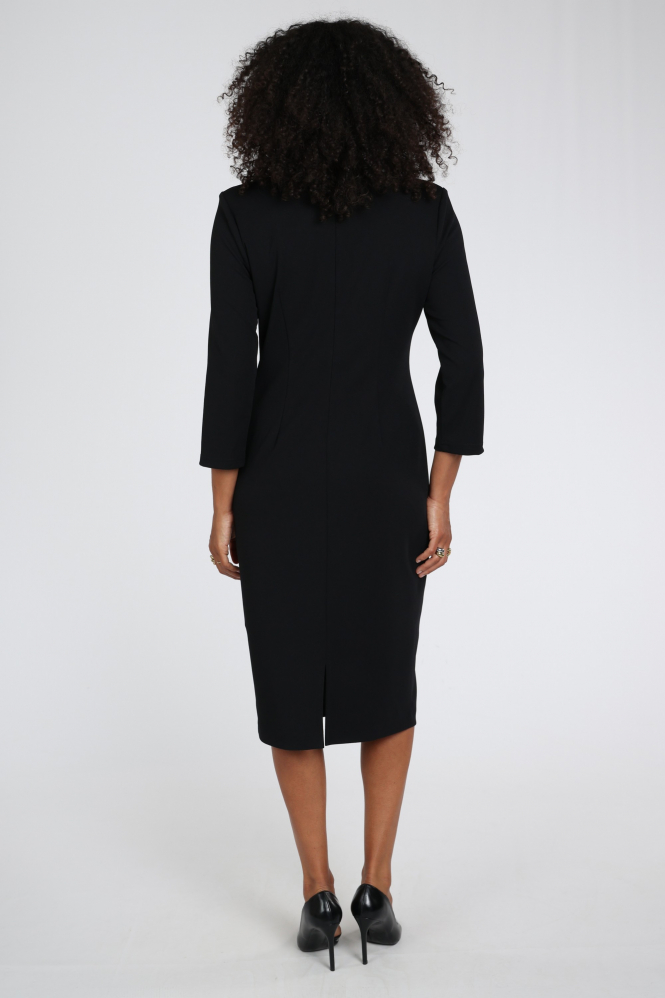 Joseph Ribkoff 263150 Jurk lange mouw Zwart