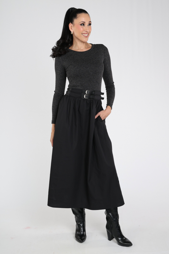 Haute L'Amitié hl10930  Jurk lange mouw Zwart