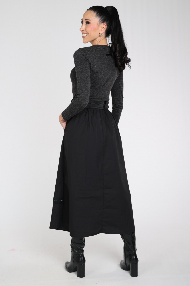 Haute L'Amitié hl10930  Jurk lange mouw Zwart