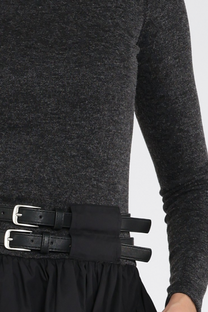 Haute L'Amitié hl10930  Jurk lange mouw Zwart