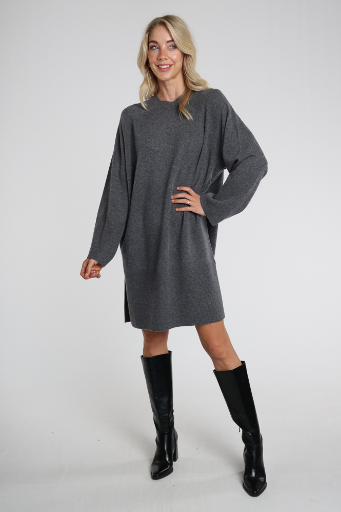 Knit-Ted Libbey 262p013 Jurk lange mouw Grijs