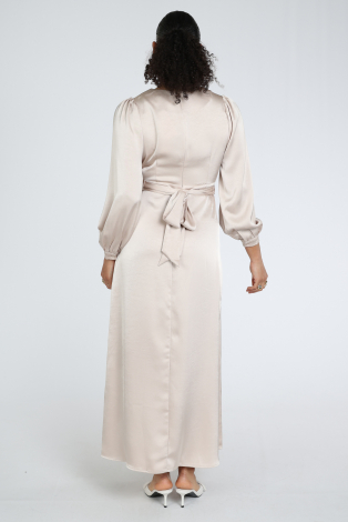 Neo Noir Bretti Heavy Sateen dress Beige