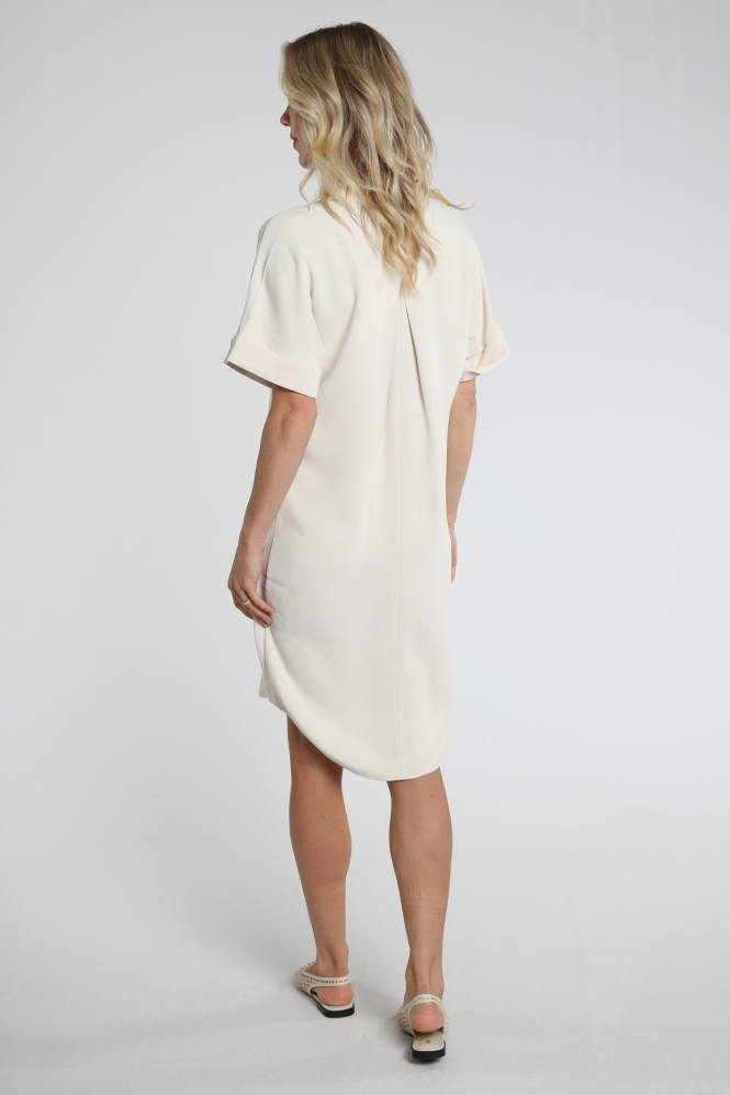 Yaya 01-601218-604 Jurk lange mouw Beige