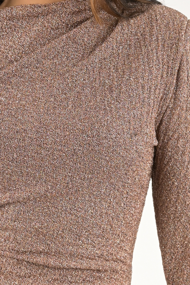 Liu Jo cf3206 Jurk lange mouw Bruin