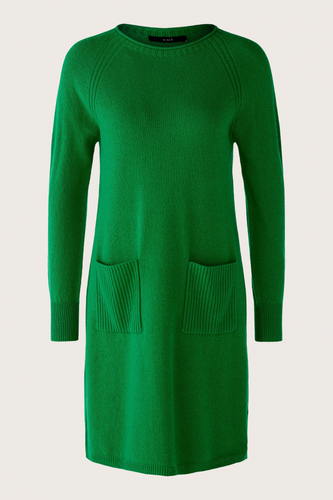 Oui 80156 Jurk lange mouw Groen