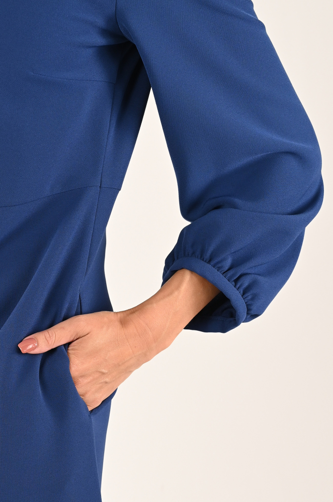 Luisa Cerano 708523-3417 Jurk lange mouw Blauw