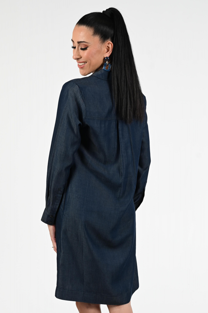 KYRA Lina-s25 Jurk lange mouw Blauw