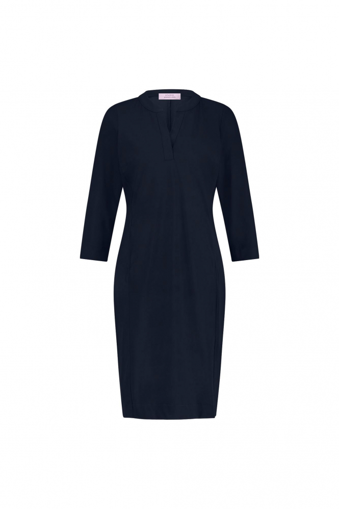 Studio Anneloes Simplicity dress  Jurk lange mouw Blauw
