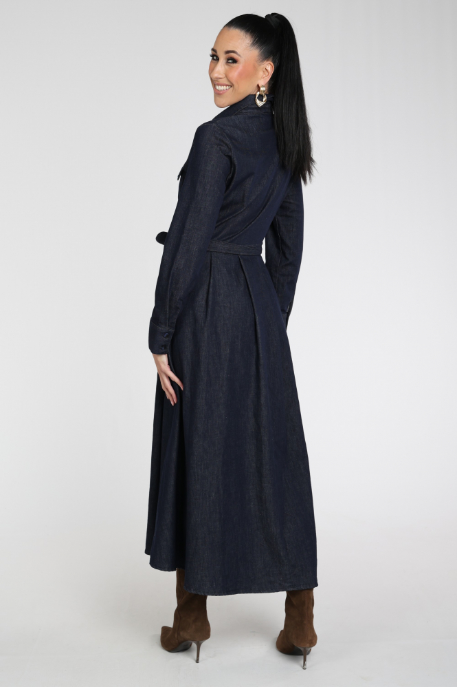 Geisha 67500-10 Jurk lange mouw Blauw