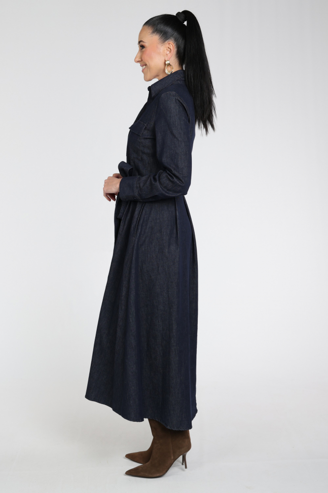 Geisha 67500-10 Jurk lange mouw Blauw