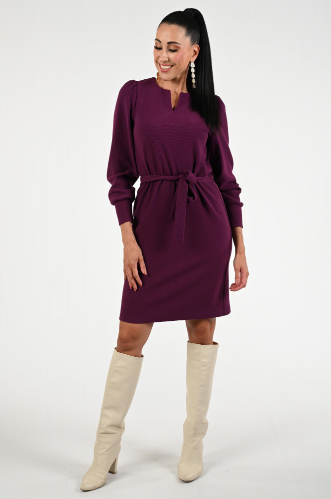 Geisha 57900-21 Jurk lange mouw Paars
