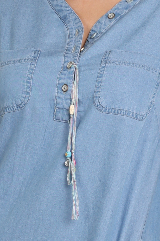 Geisha JET Jurk lange mouw Blauw