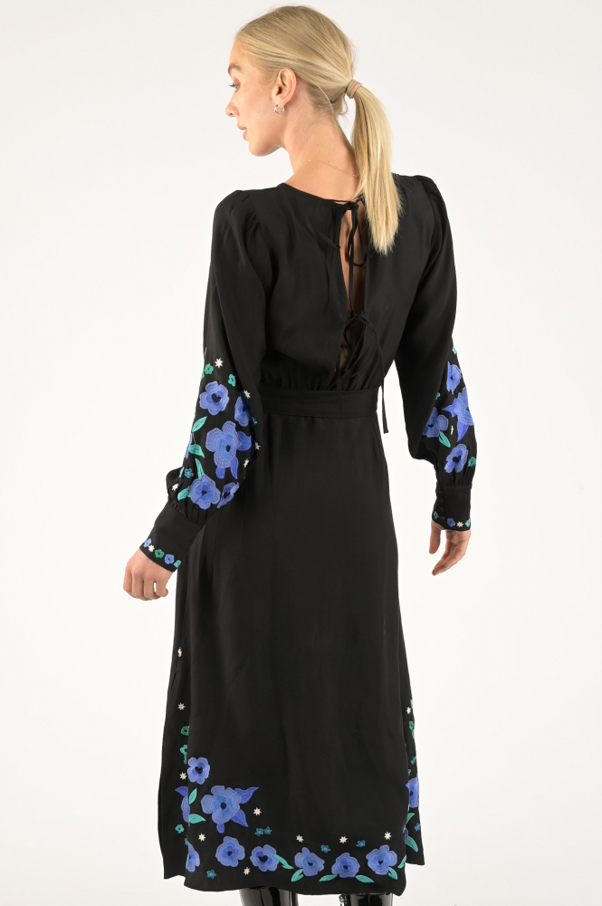 Fabienne Chapot CLT-101-DRS-AW23 Jurk lange mouw Zwart
