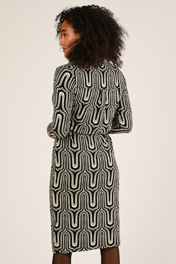 Geisha 47551-60 Jurk lange mouw Zwart
