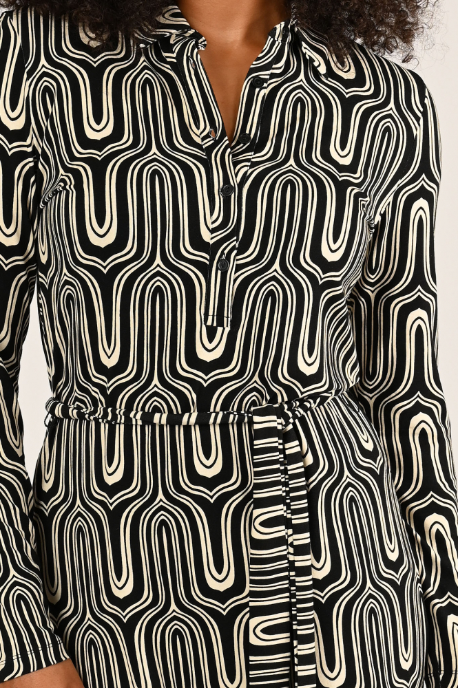 Geisha 47551-60 Jurk lange mouw Zwart