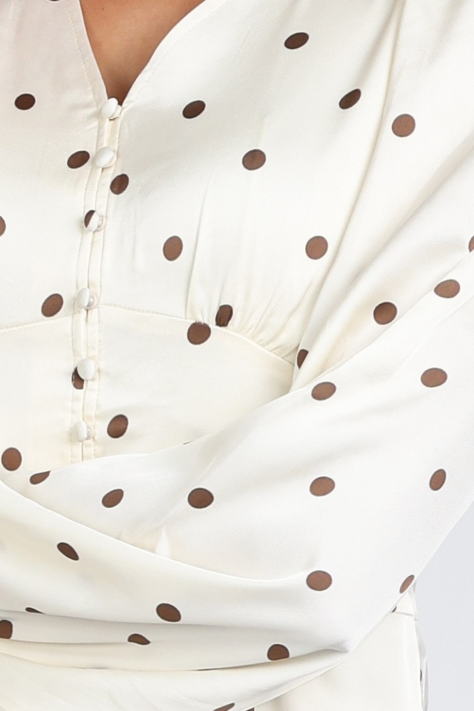 Neo Noir 167928 Mabel Jurk lange mouw Beige
