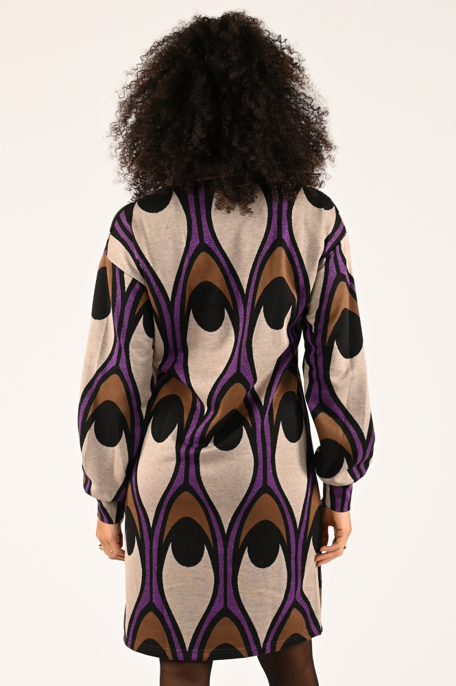Geisha 37610-20 Jurk lange mouw Beige