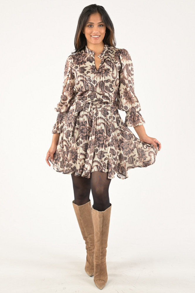 Liu Jo mf3375 Jurk lange mouw Bruin