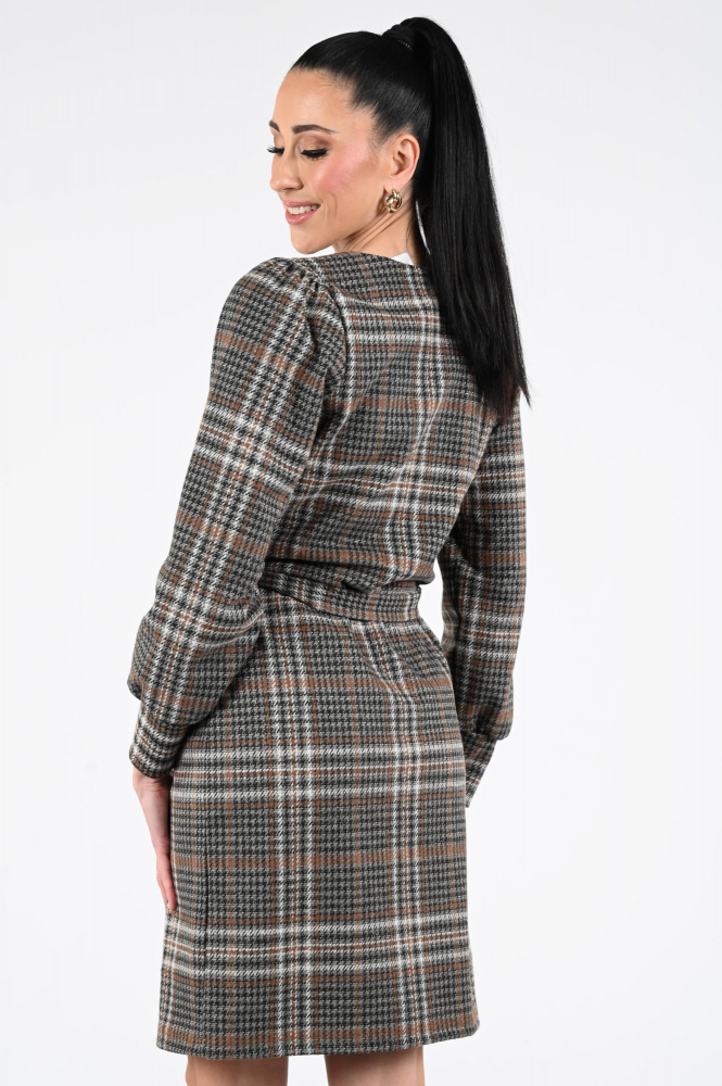 Geisha 57577-20 Jurk lange mouw Bruin