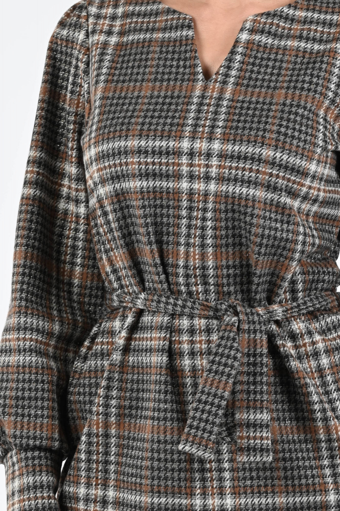 Geisha 57577-20 Jurk lange mouw Bruin