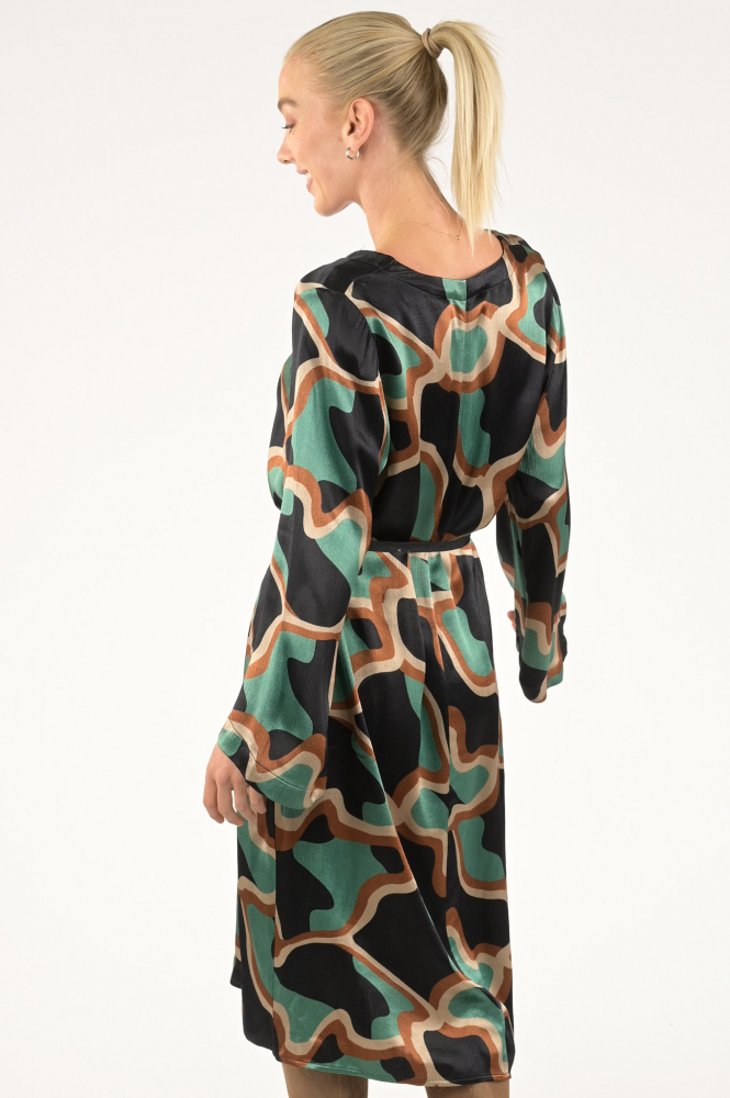 Summum 5s1507-11863 Jurk lange mouw Groen