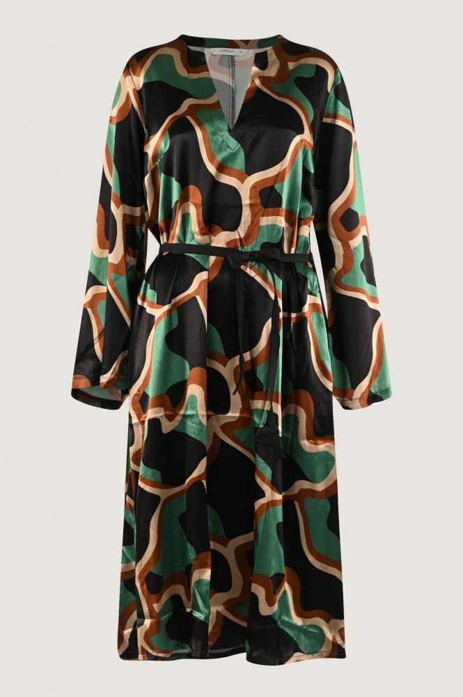 Summum 5s1507-11863 Jurk lange mouw Groen