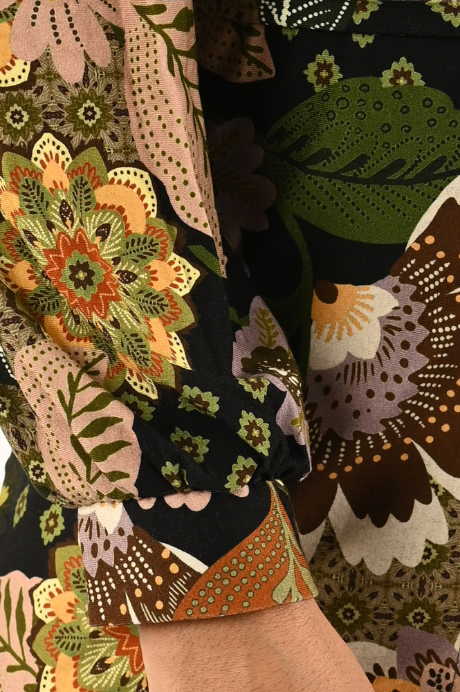 Geisha 37602-20 Jurk lange mouw Groen