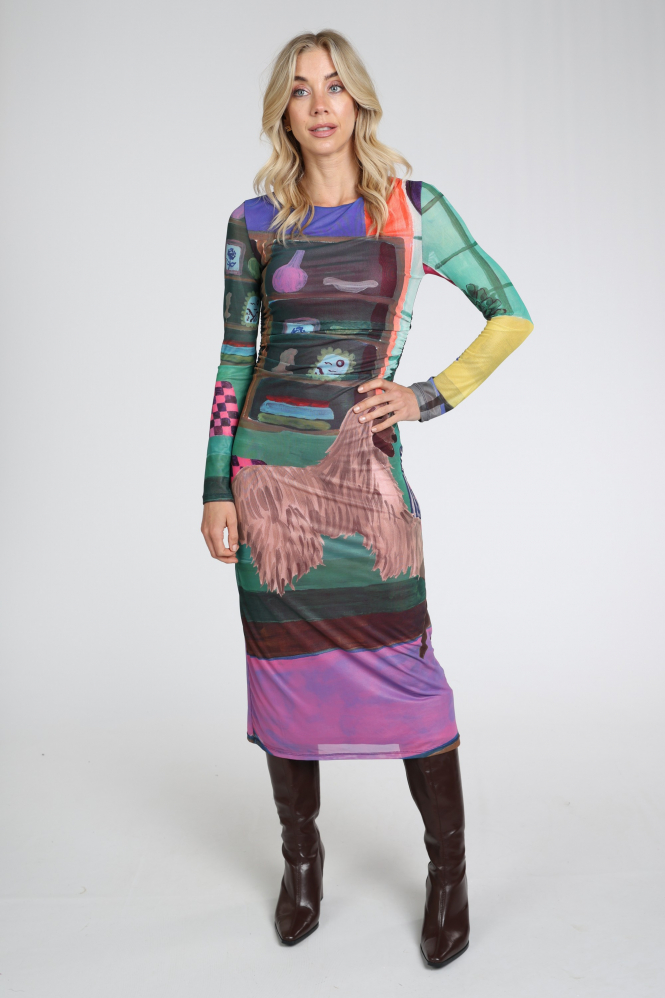 Fabienne Chapot CLTDRS63AW260286 Jurk lange mouw Groen