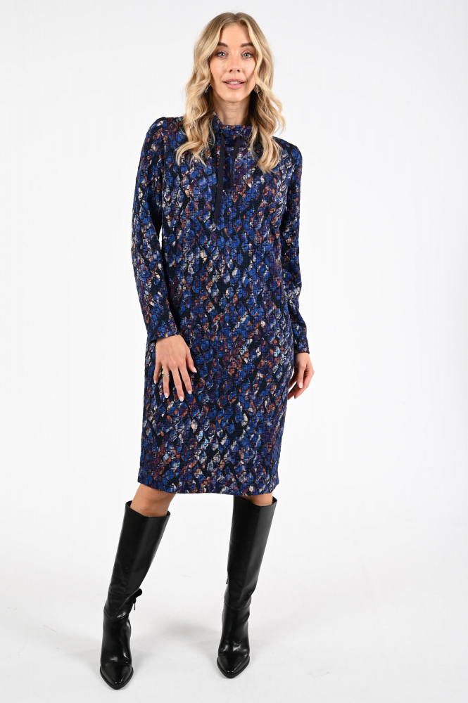 Roberto sarto 531002 Jurk lange mouw Blauw