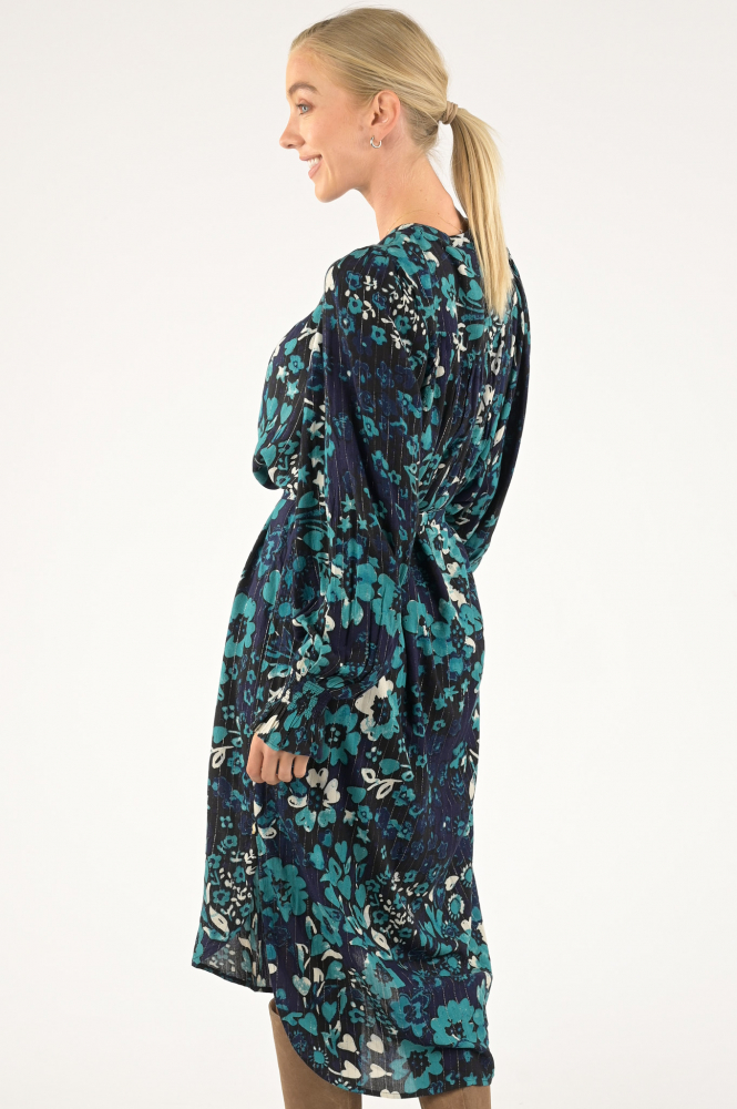 Fabienne Chapot CLT-130-DRS-AW23 Jurk lange mouw Blauw