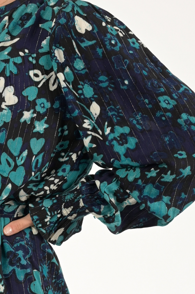 Fabienne Chapot CLT-130-DRS-AW23 Jurk lange mouw Blauw