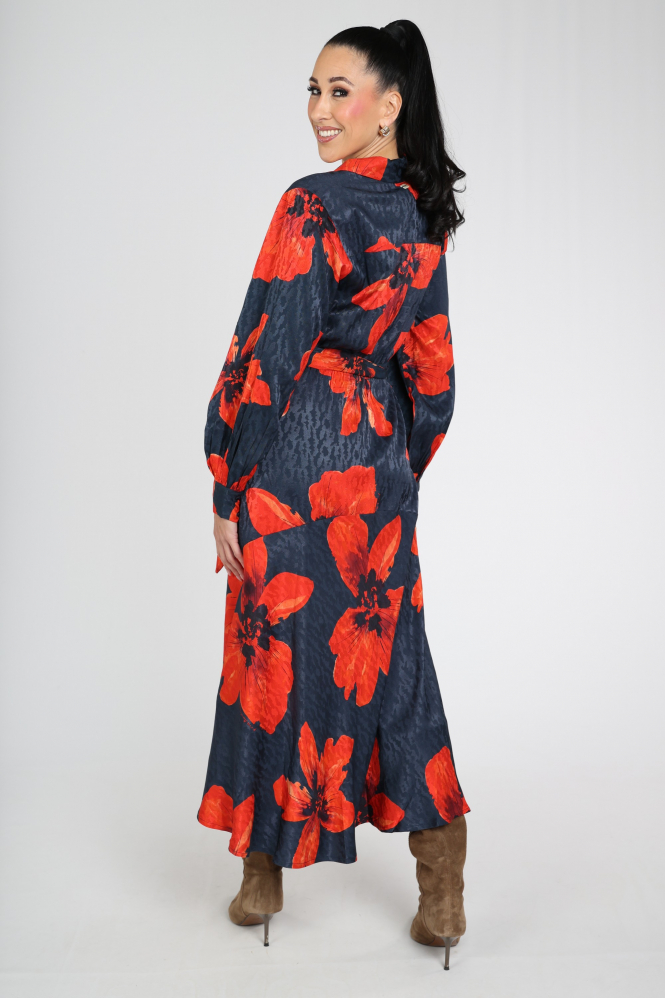 Pom Amsterdam SP9803 Cato Jurk lange mouw Blauw